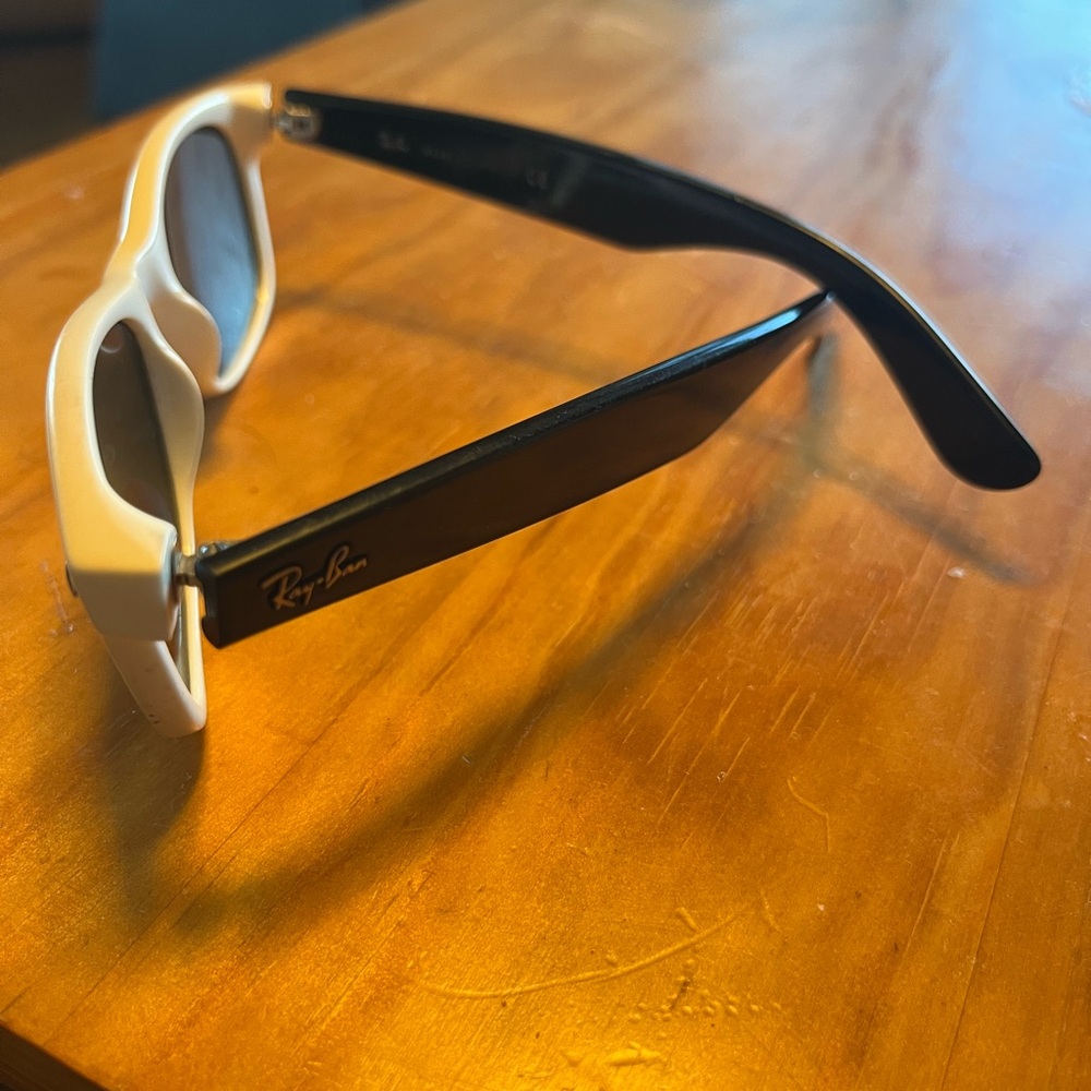 Ray-Ban White and Black Sunglasses - Picture 6 of 6